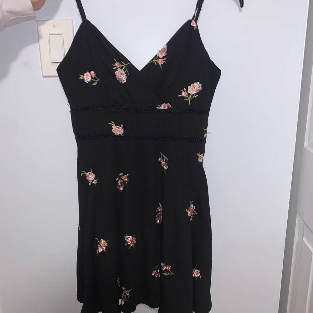 Francesca Black Skater dress